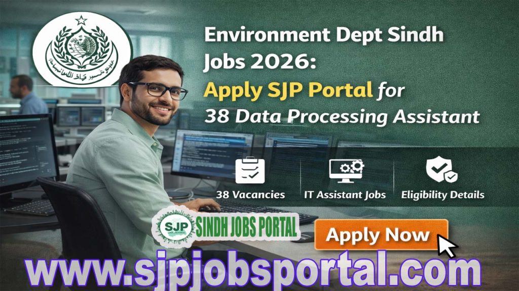 Environment Dept Sindh Jobs 2026: Apply SJP Portal for 38 Data Processing Assistant