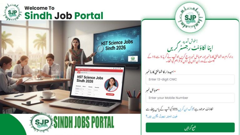 HST Science Jobs Sindh 2026: Apply Online at SJP Portal