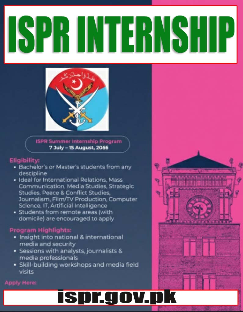 ISPR Summer Internship Program 2026 Advertisement