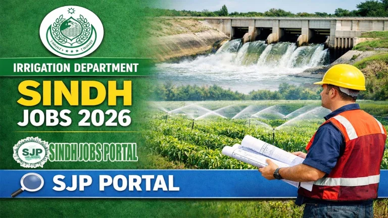 Irrigation Department Sindh Jobs 2026 SJP Portal
