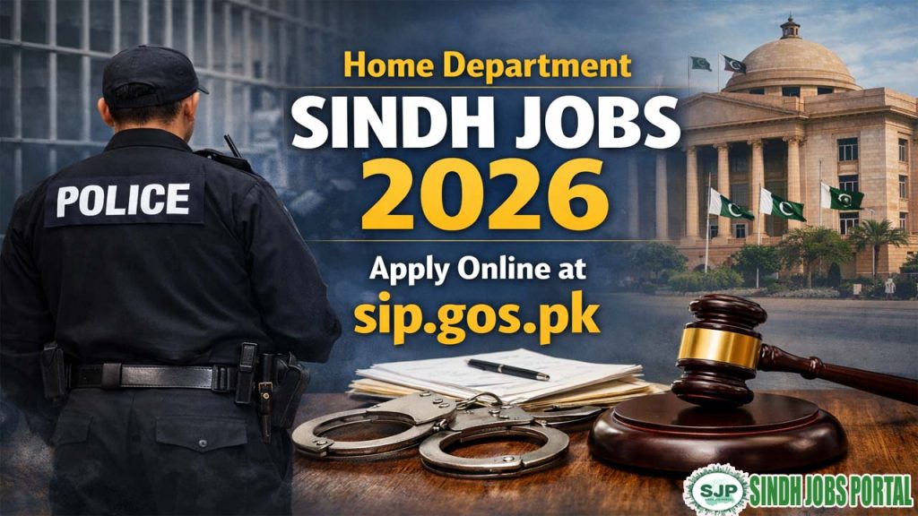 Home Department Sindh Jobs 2026 | Apply Online at sip.gos.pk