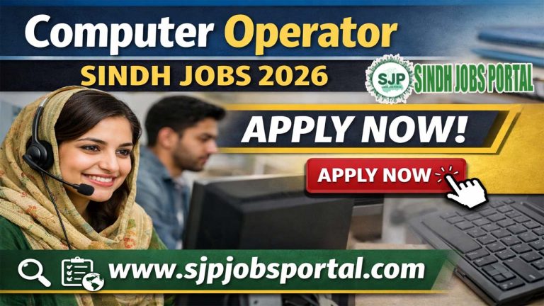 Computer Operator Sindh Jobs 2026 Apply Now
