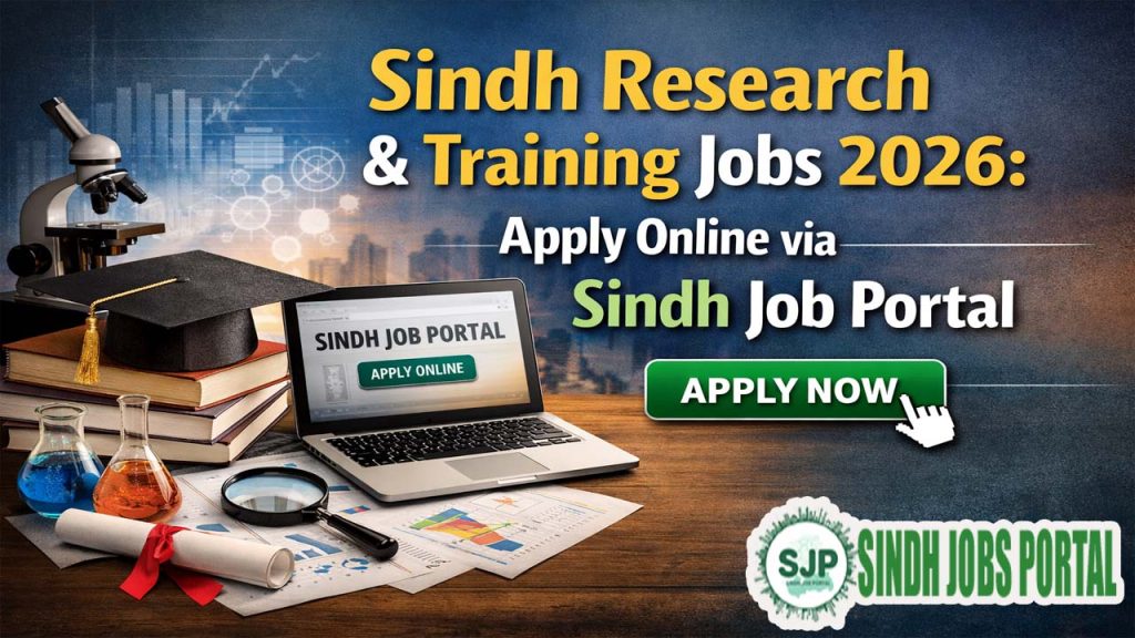 Sindh Research & Training Jobs 2026: Apply Online via Sindh Job Portal