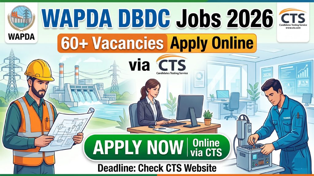 WAPDA DBDC Jobs 2026: 60+ Vacancies Apply Online via CTS
