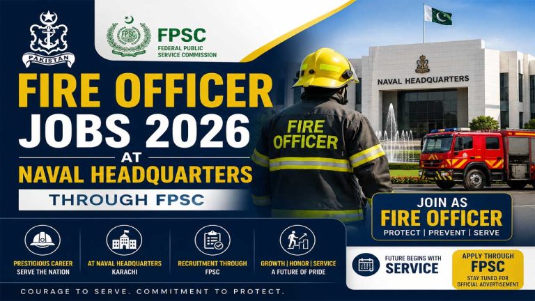 Fire Officer Jobs 2026 at Naval Headquarters – FPSC