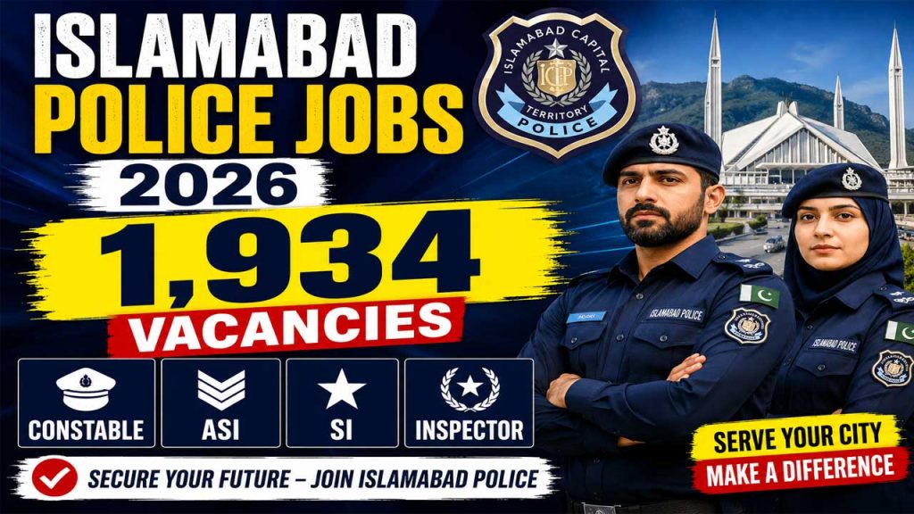 Islamabad Police Jobs 2026 – 1,934 Vacancies for Constable, ASI, SI & Inspector