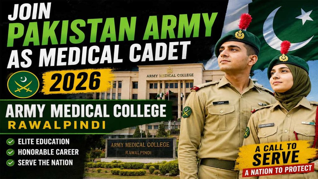 Join Pakistan Army as Medical Cadet 2026 – Army Medical College Rawalpindi